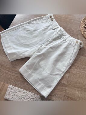 Free People White 100% Cotton Shorts